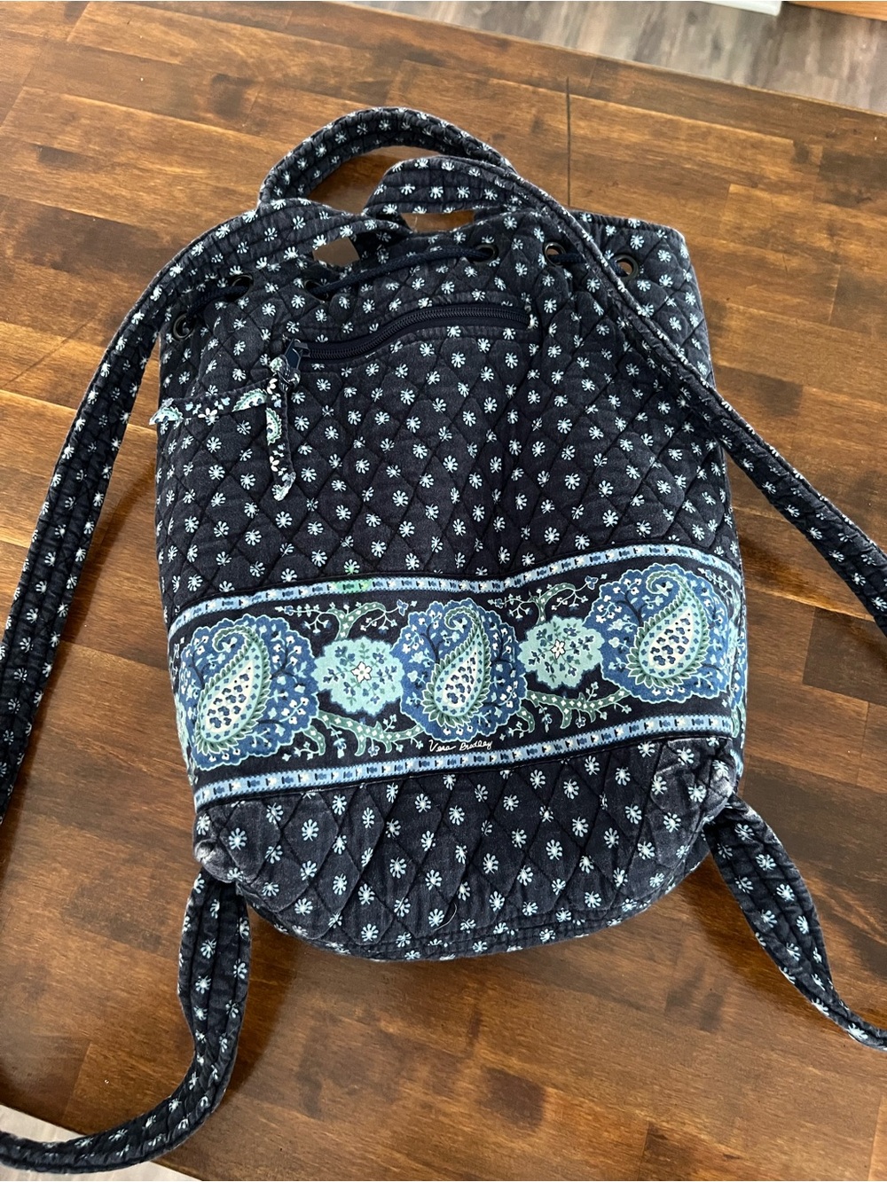 Vera Bradley Vintage Seaport Navy Crossbody Wallet Handbag & Backpack - Picture 10 of 15
